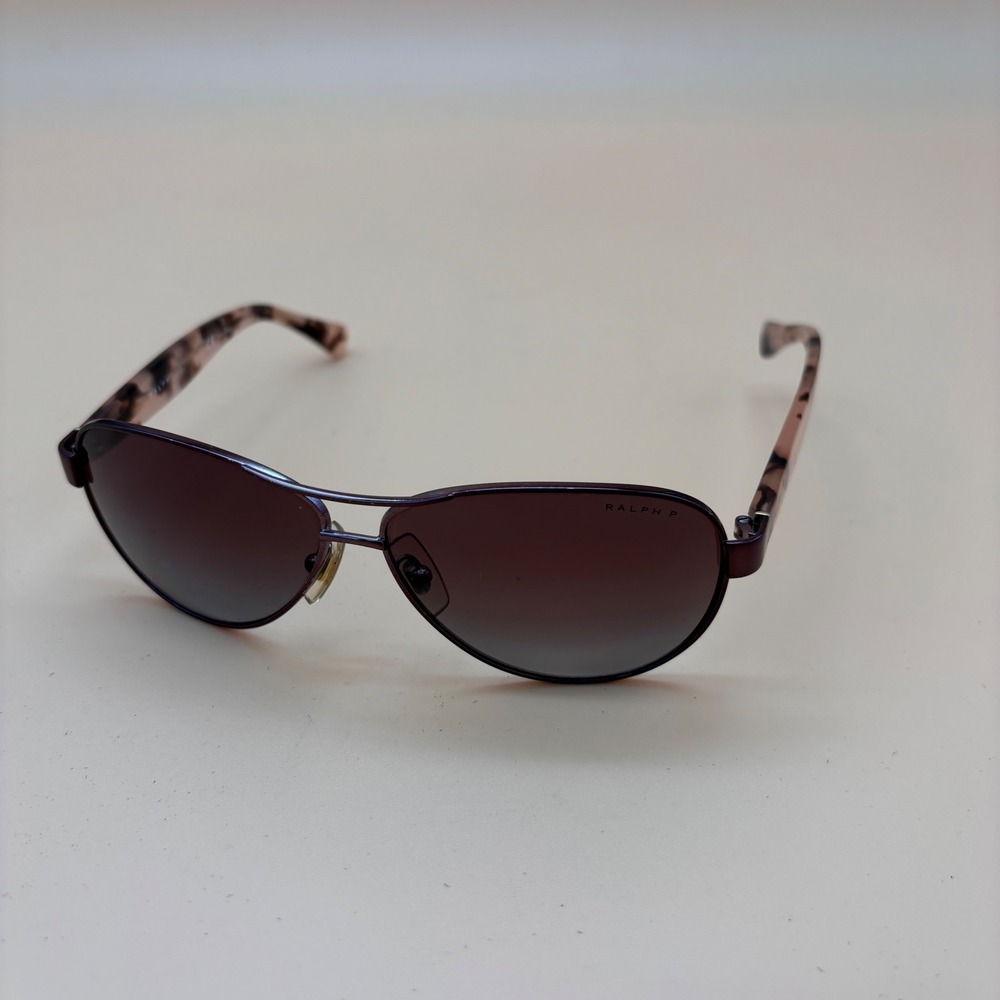 Ralph Lauren RA4098 Polarized Aviator Sunglasses Purple Tortoise 59-13-130